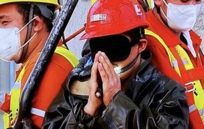 Спасательные работы после взрыва шахты в Китае