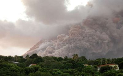 Извержение вулкана на острове Сент-Винсент